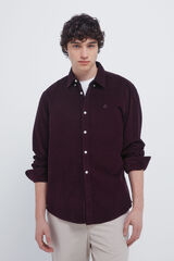 Springfield Camisa micro pana naranja