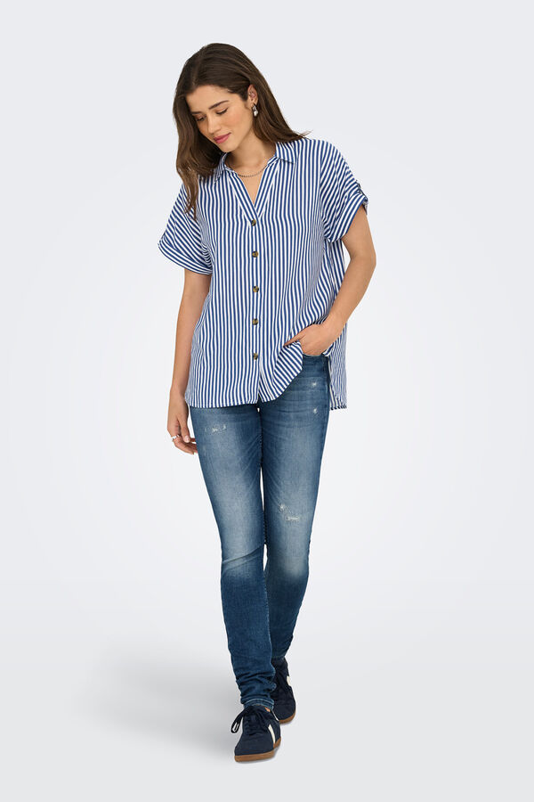 Only Fluid short sleeve shirt blue