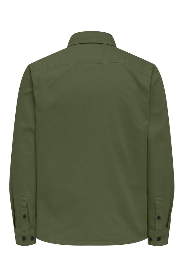 Only & Sons Sobrecamisa manga larga verde