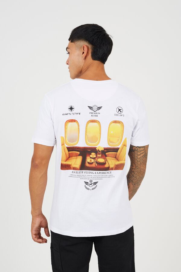 Brave Soul Printed short sleeve T-shirt white