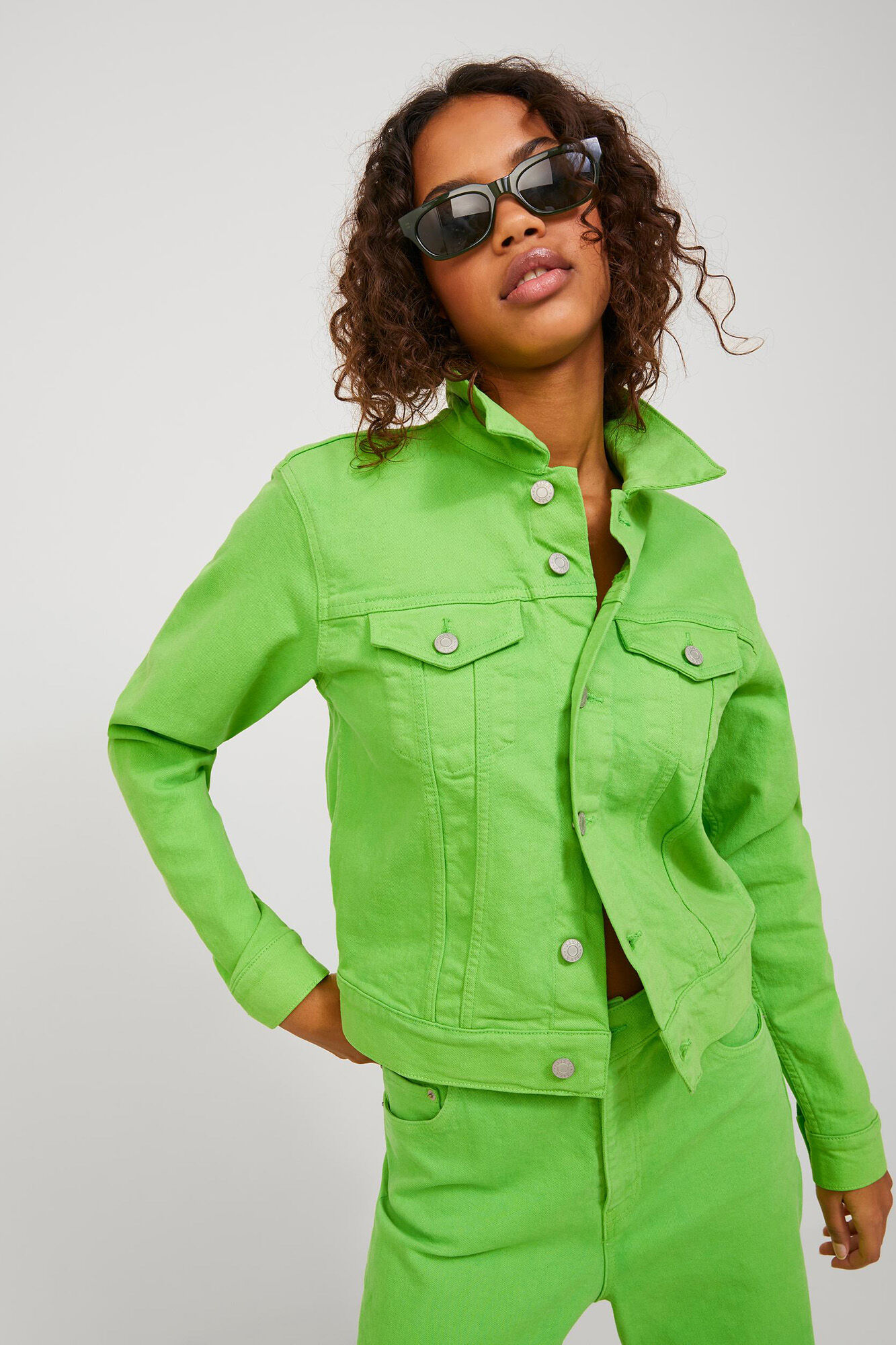 Green Cropped Shacket