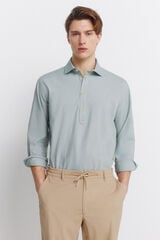 Springfield lightweight oxford polo shirt green
