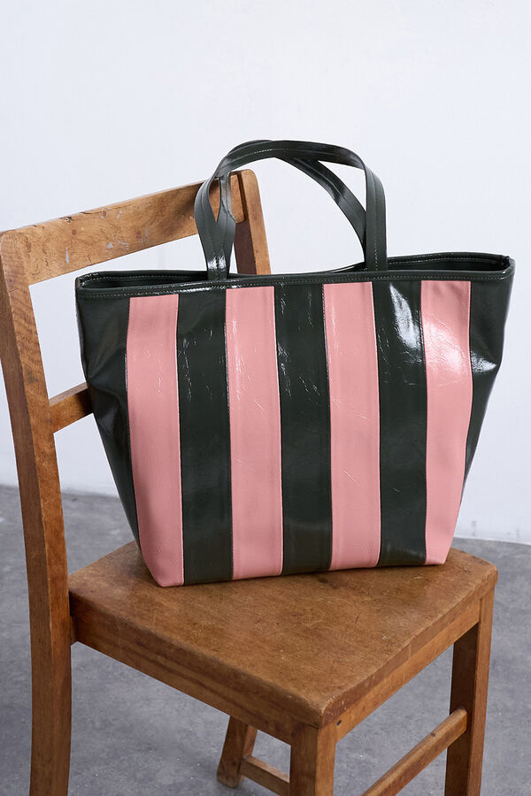 Topshop Bolso shopper rayas rosa