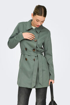 Only Gabardina midi con cintur&oacute;n