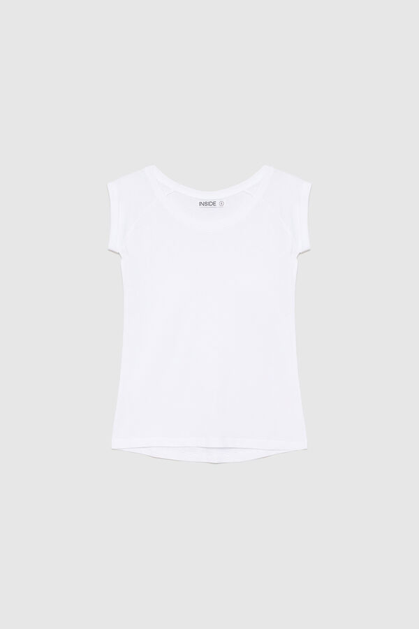 Springfield T-shirt Básica Decote Redondo branco
