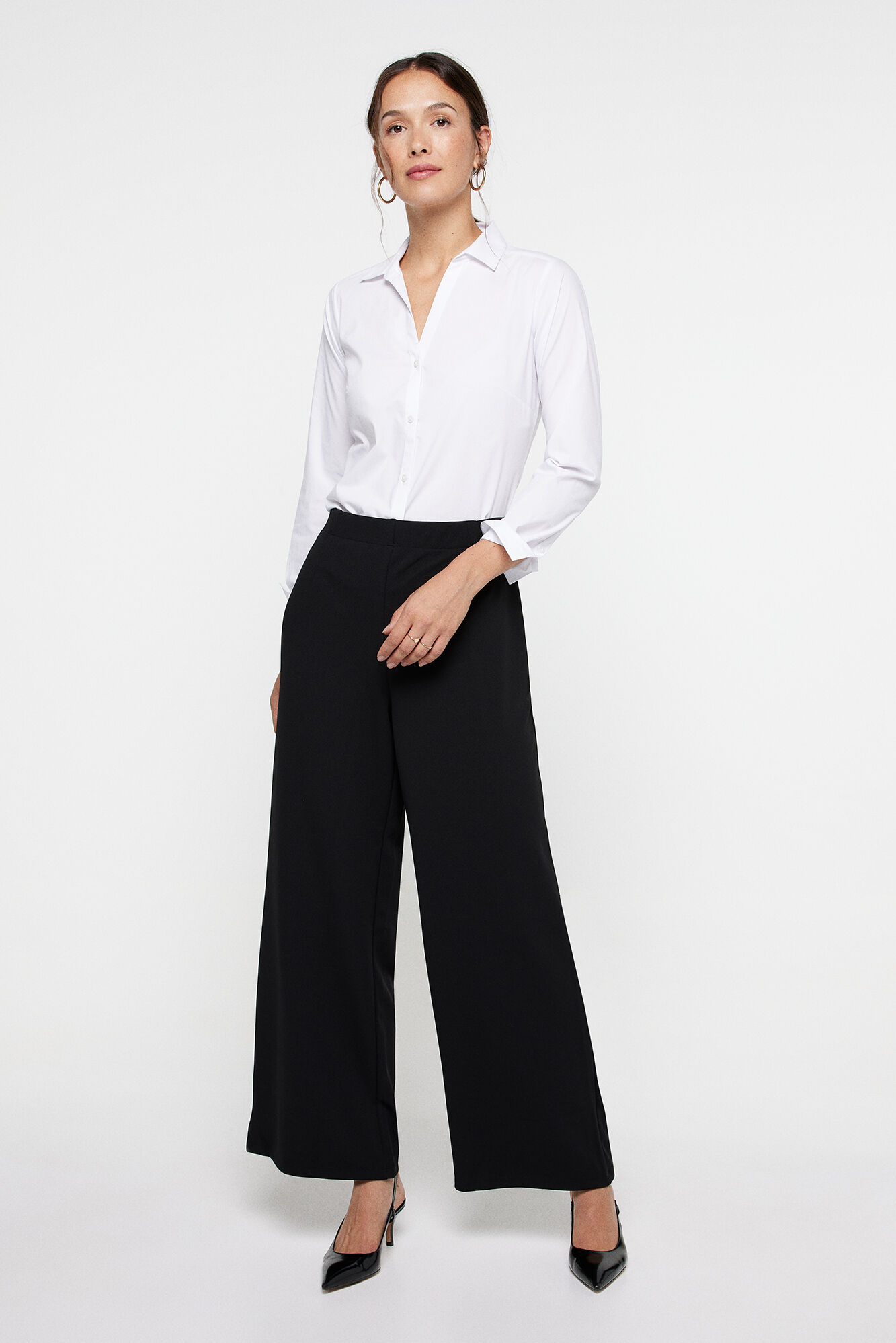 Straight Fit High waist Trousers | Medium Grey | ONLY®