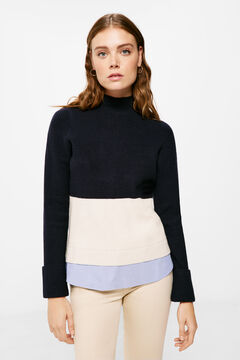 Suéter de lana con estampado de letras para mujer, Jersey francés