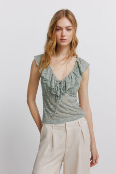 Springfield Lace ruffle top