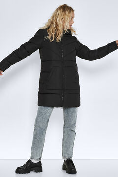 Springfield Long quilted coat fekete