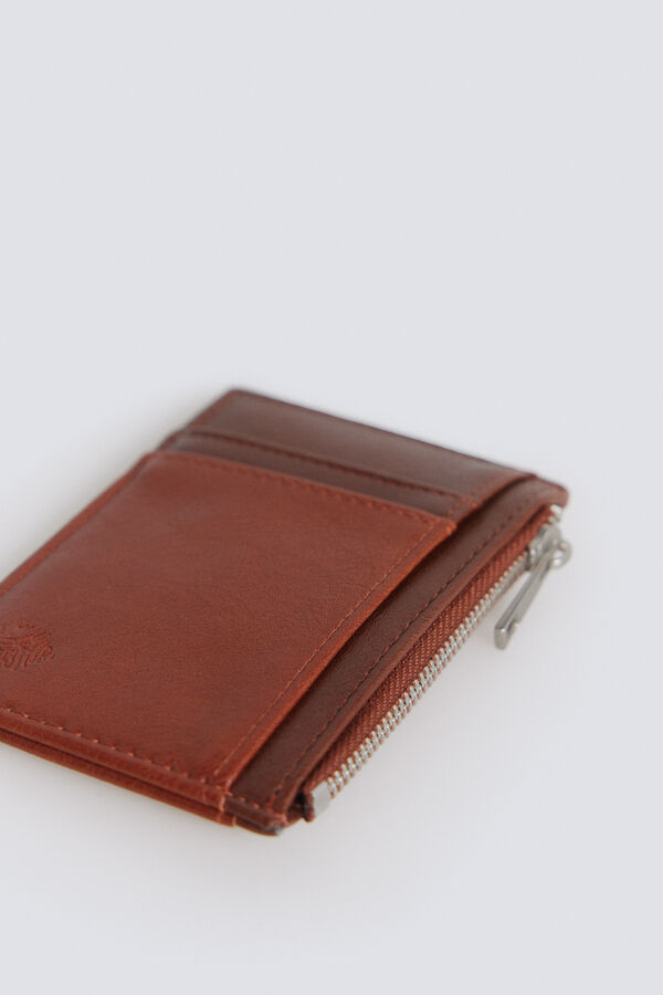 Springfield Two-tone faux leather card holder purse mink