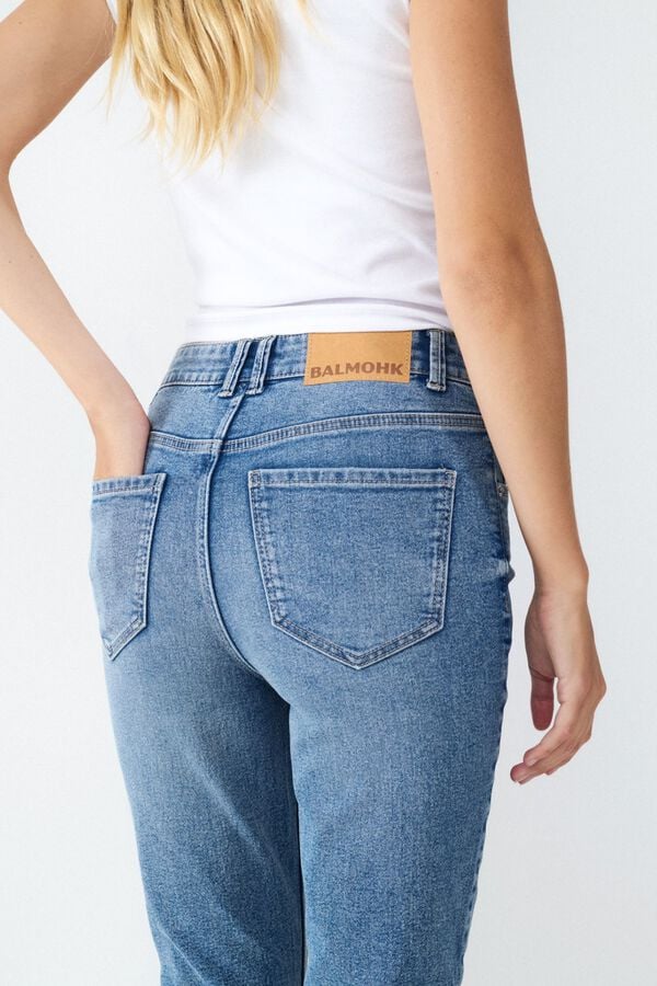 Balmohk High-waisted skinny jeans blue
