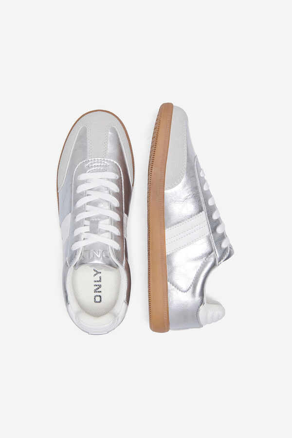 Only Zapatilla baja contraste franja gris