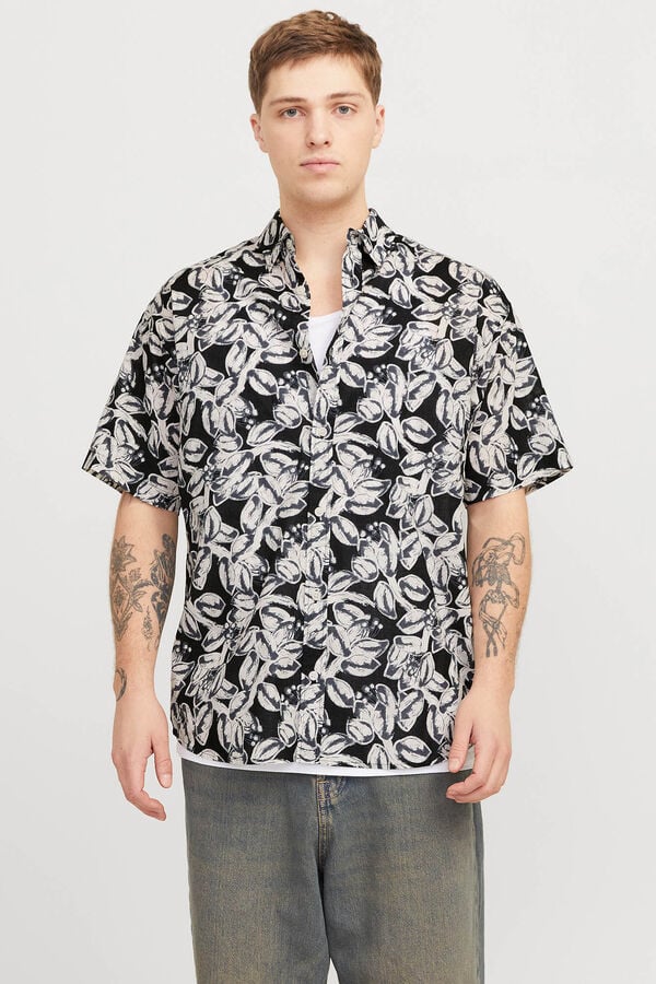 Jack & Jones Camisa manga corta oversized negro