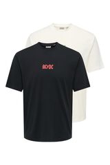 Only & Sons Pack 2 camisetas ACDC negro