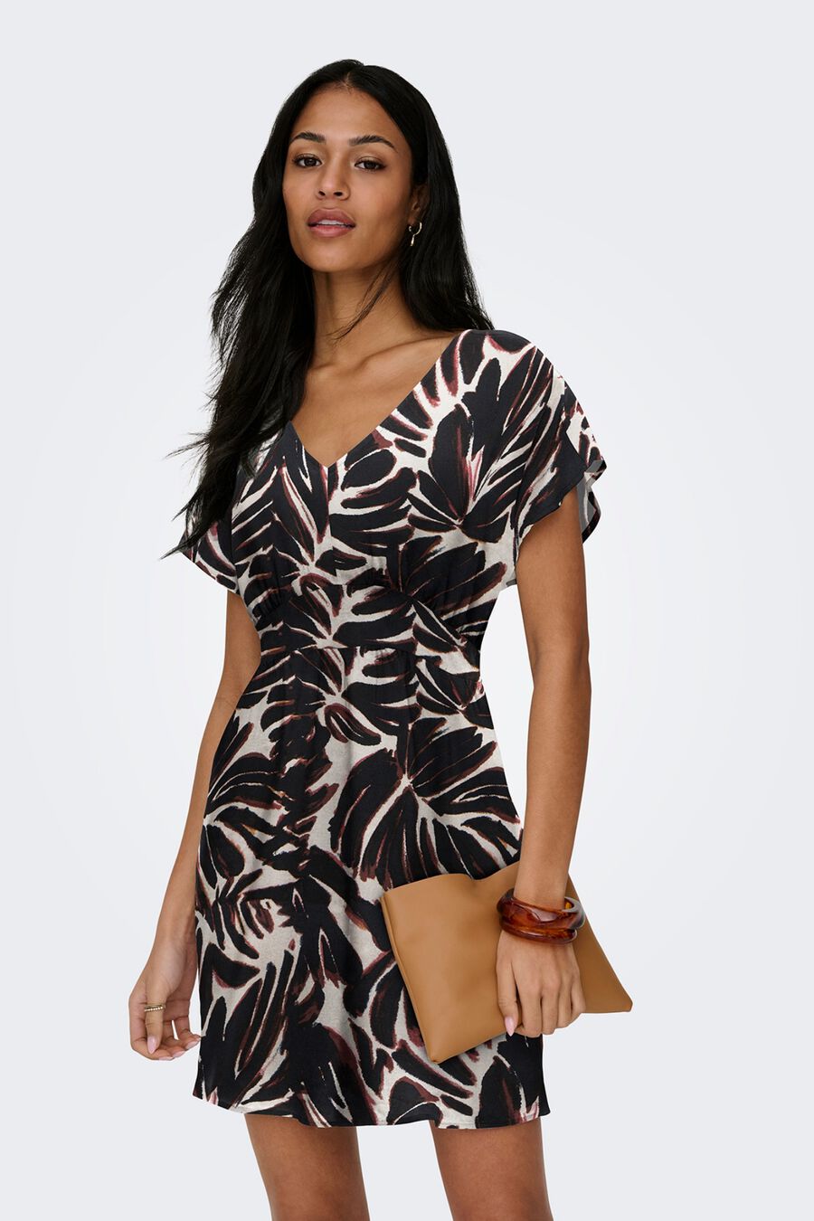 Vestido corto estampado floral