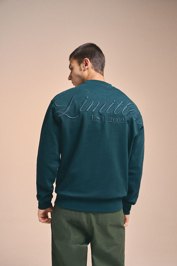 Springfield Pedri x Springfield embroidered sweatshirt dark green