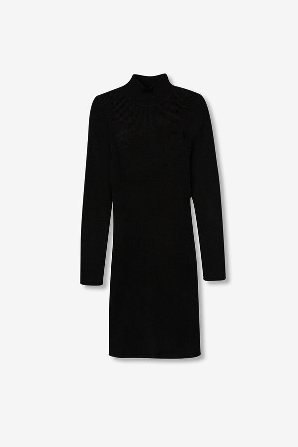 Tiffosi Young Super Slim Fit Ribbed Dress Crna