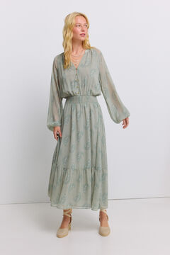 Springfield Honeycomb print midi dress