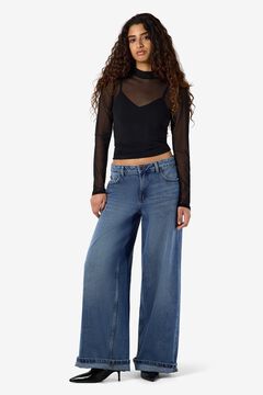 Noisy May Camiseta de tul con cuello alto