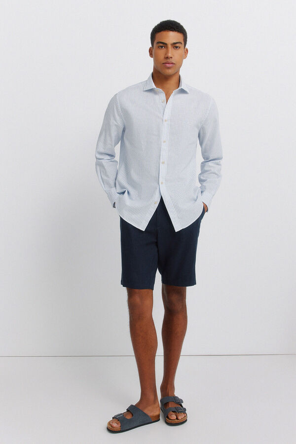 Springfield Linen shirt blue