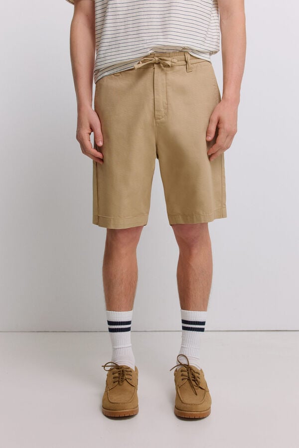 Springfield Lightweight relaxed fit Bermuda shorts grey