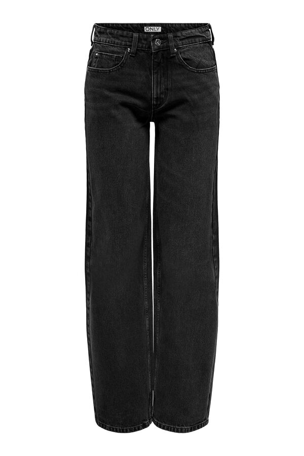 Only Jeans estilo largo preto