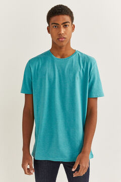 Springfield T-shirt microriscas bordada azul
