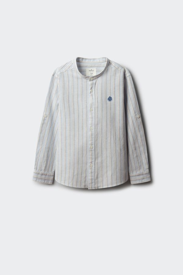 Springfield Kids Camisa Lino Rayas ni&ntilde;o marfil