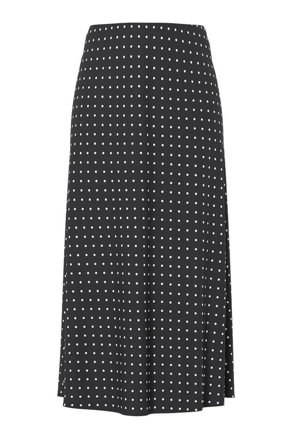 Pieces Saia de cetim com bolinhas at&eacute; o bolinhas preto