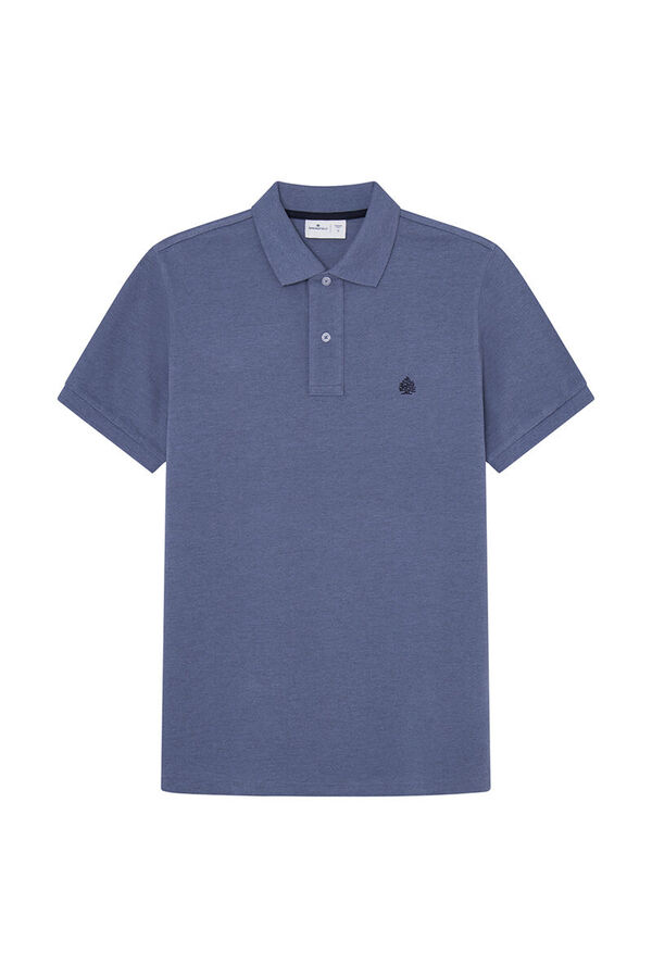 Springfield Piqué patterned polo shirt blue