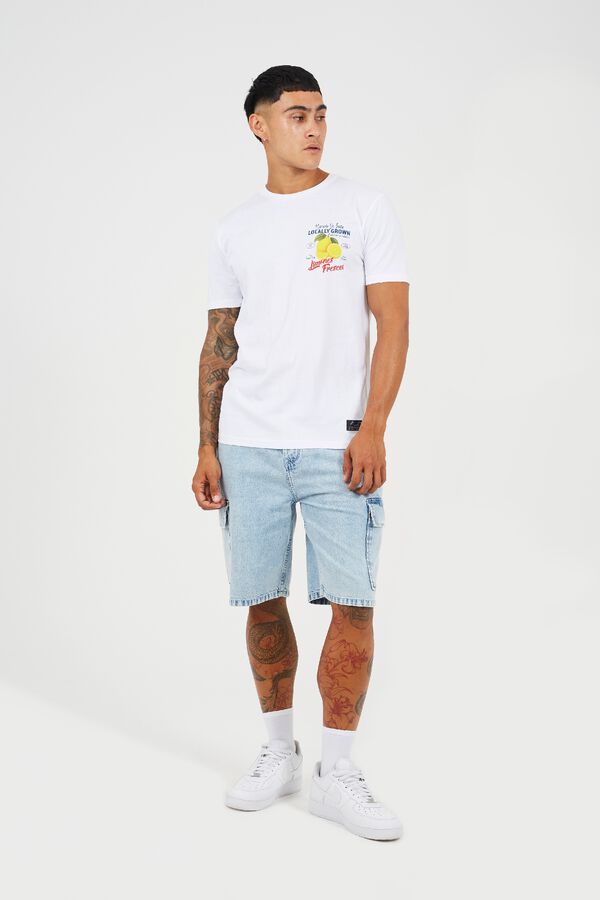 Brave Soul Printed short sleeve T-shirt white
