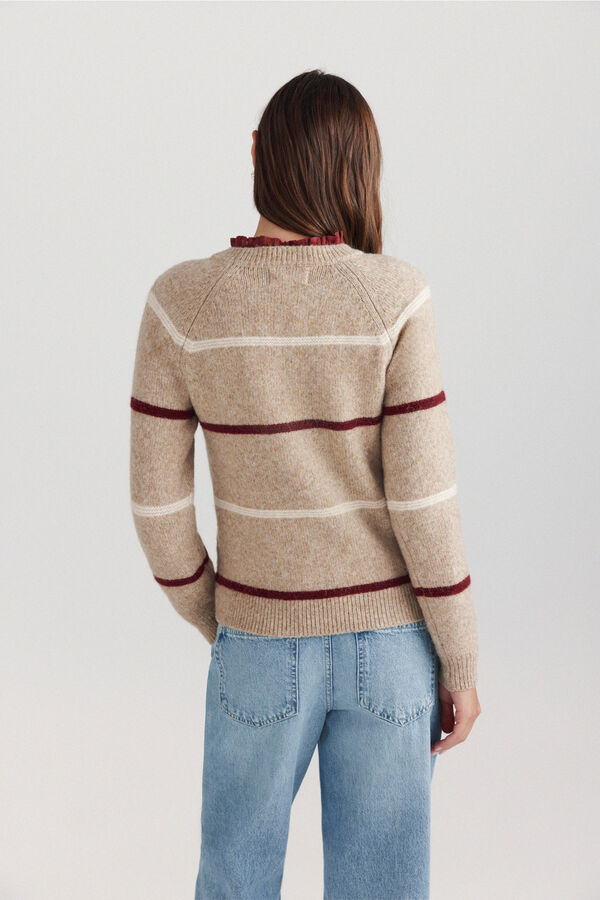 Springfield Striped knit jumper nude