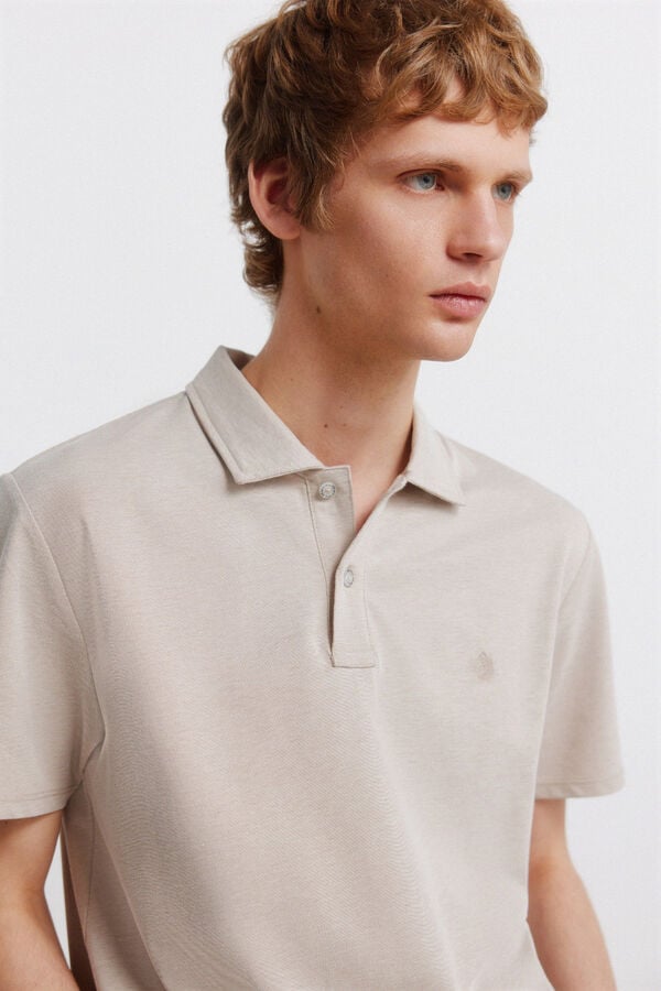 Springfield Plain slim fit polo shirt grey