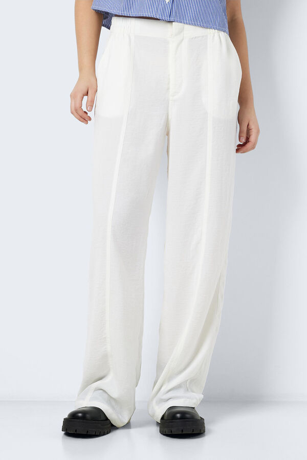 Springfield Lightweight wide-leg trousers white