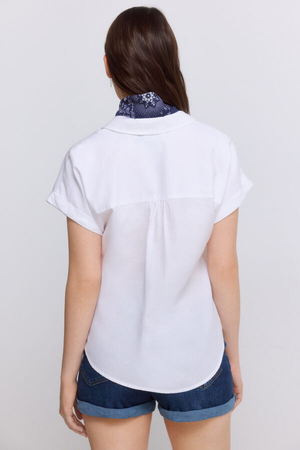 Springfield Flap collar blouse white