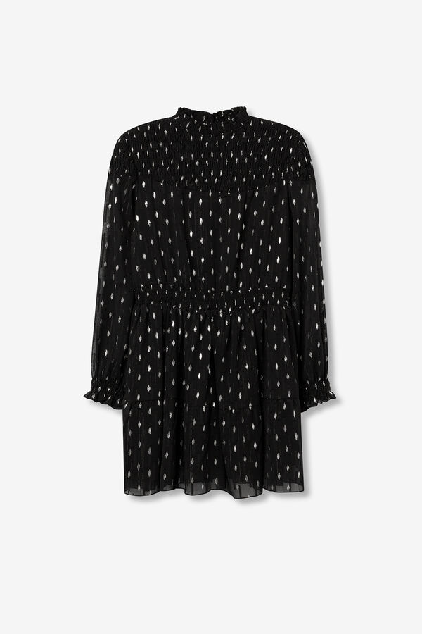 Tiffosi Vestido Drapead con Volantes negro