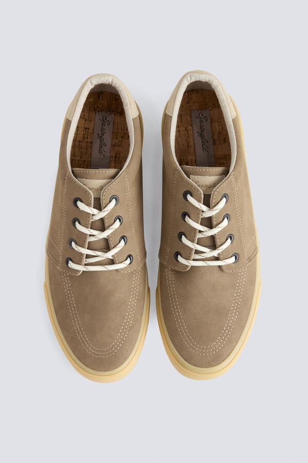 Springfield Soft faux leather iconic sneaker grey