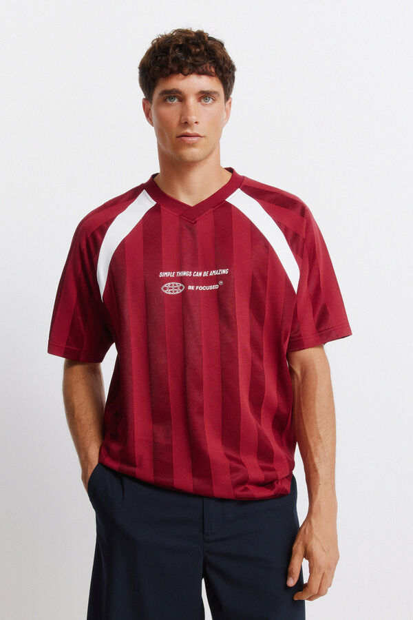 Springfield T-shirt de futebol com pe&ccedil;as vermelho