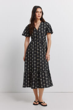 Springfield Printed shirt midi dress