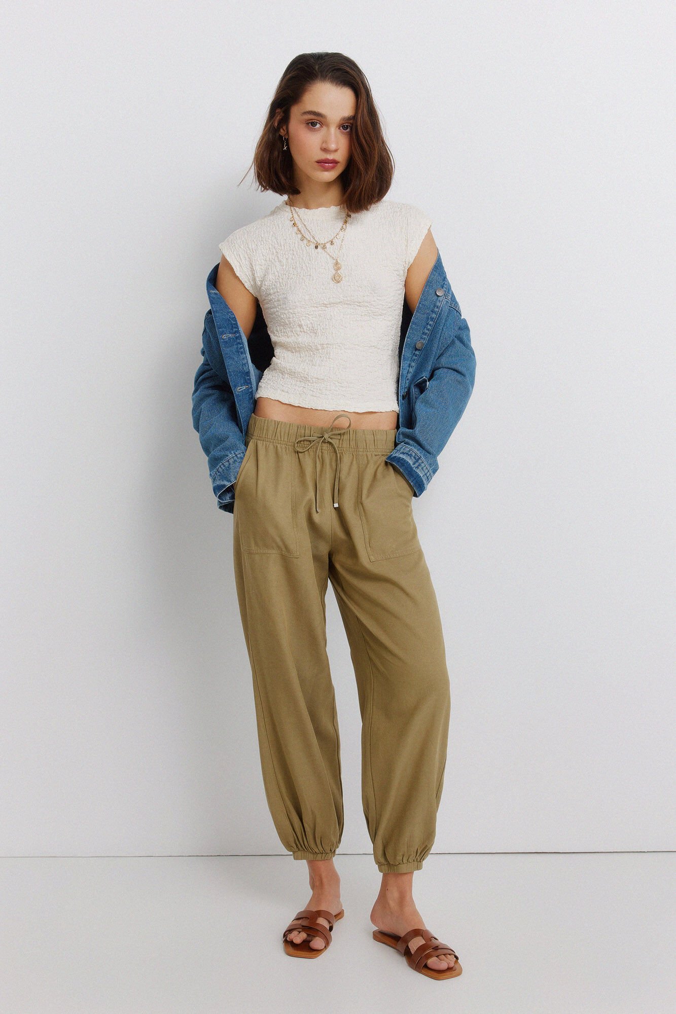 Springfield Textured long sleeve T-shirt