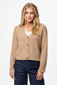 Pieces Basic-Cardigan mit V-Ausschnitt