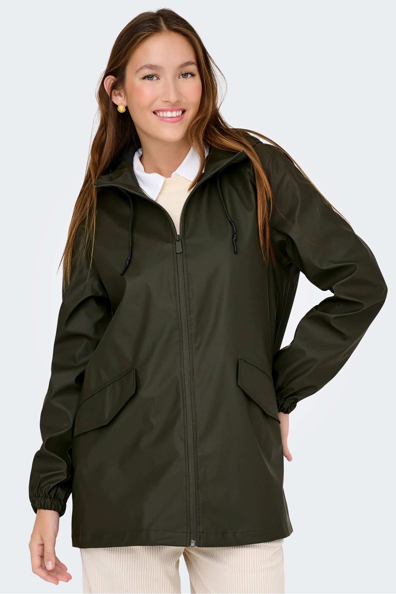 JDY Imperme&aacute;vel com capuz