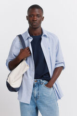 Springfield Lightweight micro striped shirt blue