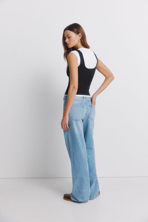 Springfield Jeans wide azul