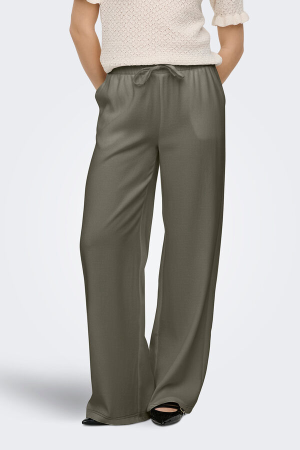 Only Fluid wide trousers imprim&eacute;