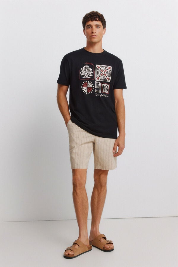 Springfield Ethnic Springfield logo T-shirt black