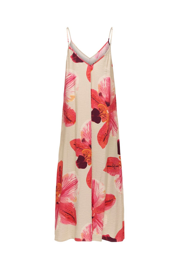 Only Vestido largo sin mangas beige