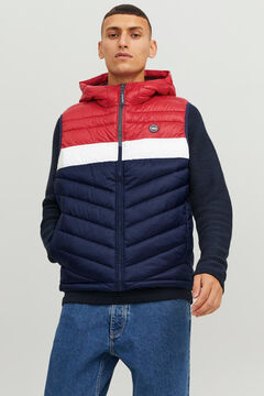Springfield Quilted vest with hood navy
