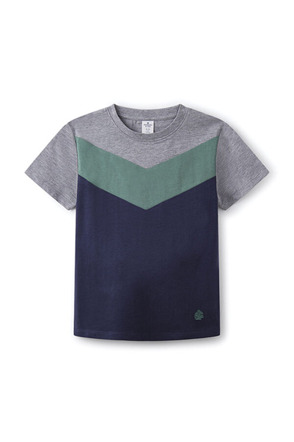 Springfield T-shirt color block garçon vert