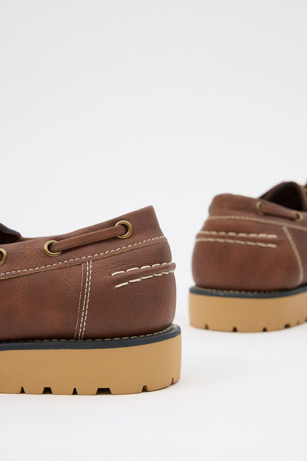 Springfield Essential stitched deck shoes brown